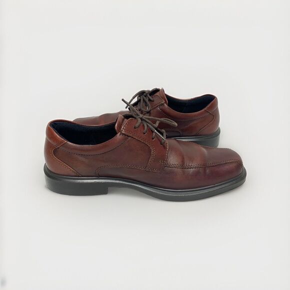 ECCO Men's Helsinki Bicycle Toe  Brown Leather Shoes 43 EU / 9-9.5 US - Picture 3 of 15